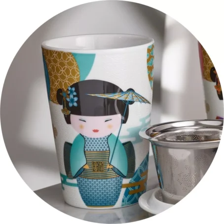 Mug Geisha Bleue