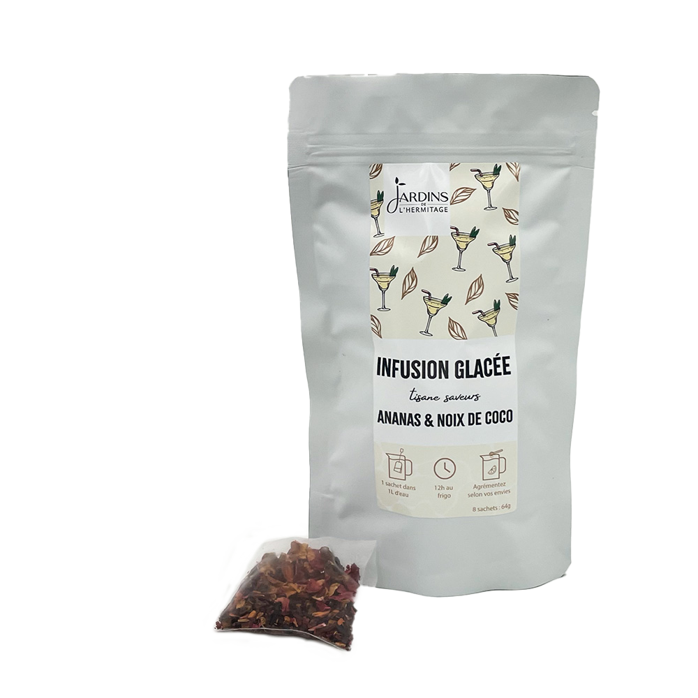 Infusion glacée ananas & noix de coco - sachets pré-dosés 8 x 1 Litre