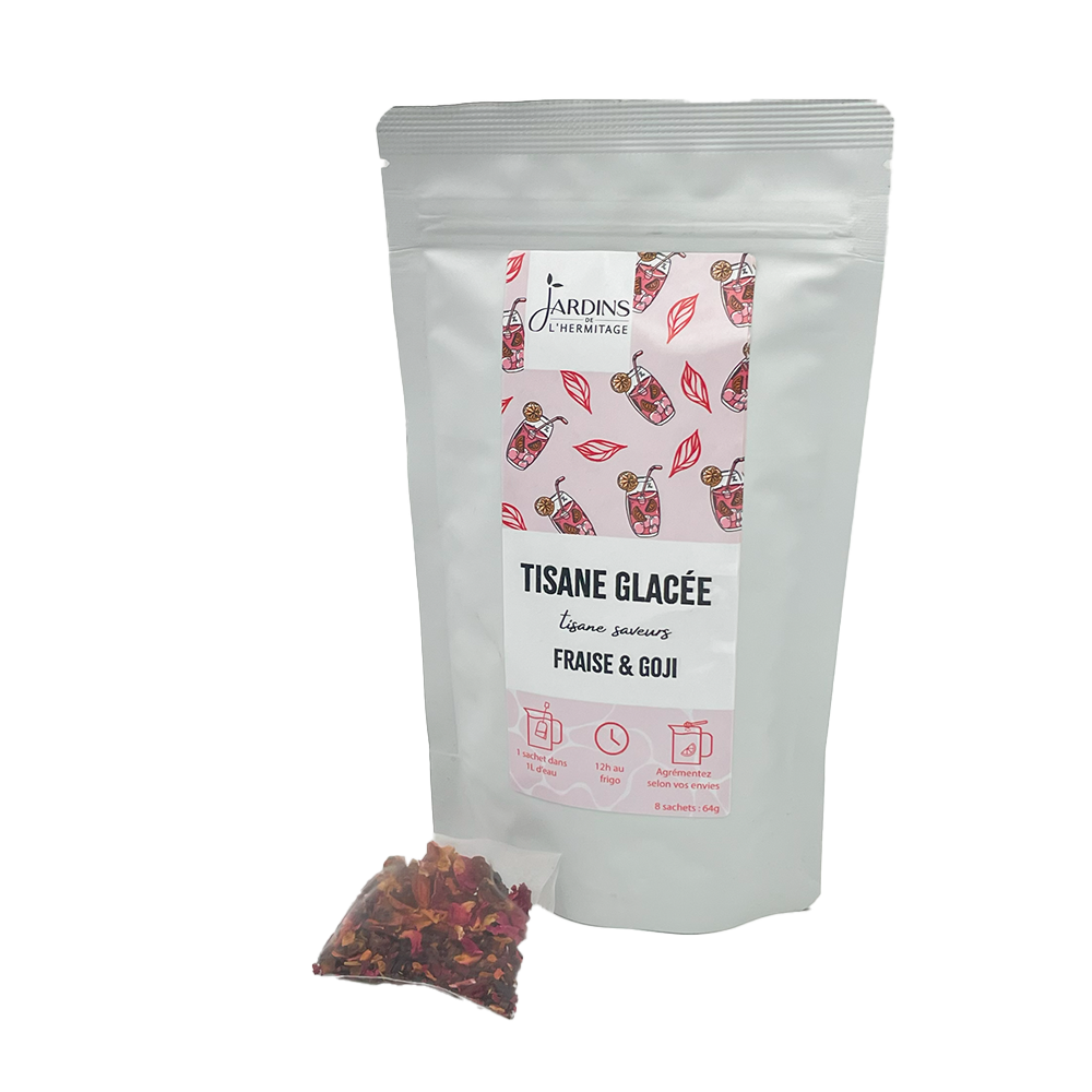 Infusion glacée Fraise & Goji - sachets pré-dosés 8 x 1 litre