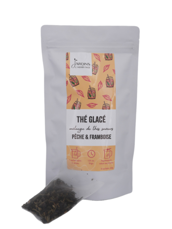 Thé glacé bio Pêche & framboise - Sachets pré-dosés 8 x1 litre